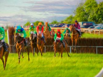 A painting of a Point-to-point race